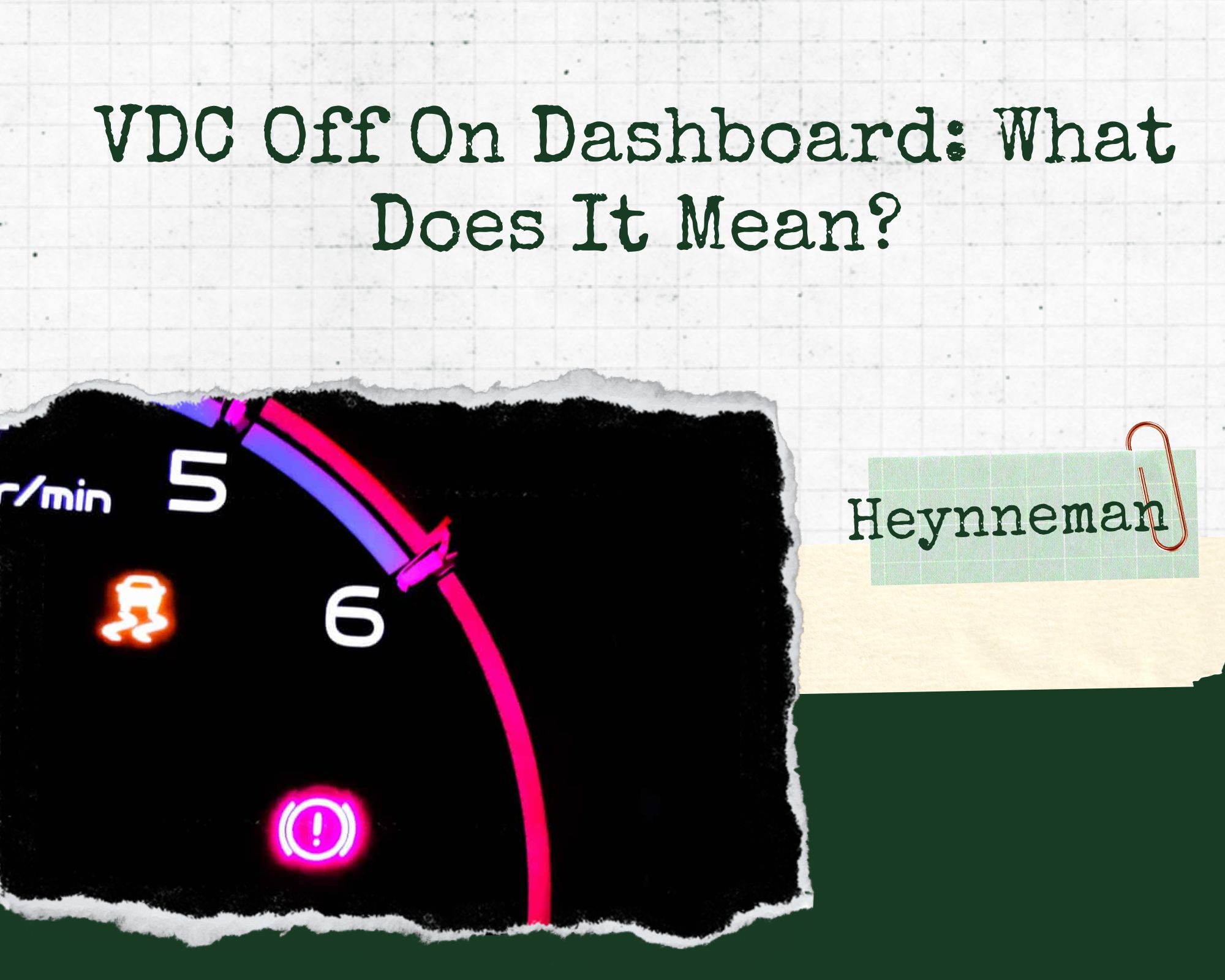 VDC Off On Dashboard: